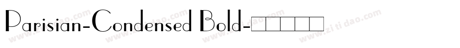 Parisian-Condensed Bold字体转换